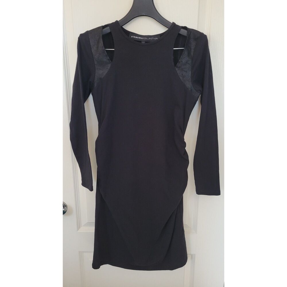 Stowaway Collection Lexi Cut Out Long Sleeve Maternity Dress
